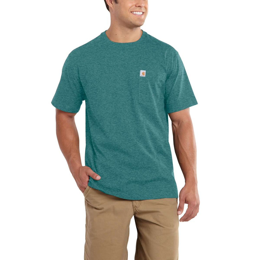 Carhartt Men's Alpine Green Maddock Pocket Short Sleeve T-Shirt