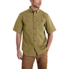 Carhartt Men's Dark Khaki Foreman Solid Short Sleeve Work Shirt