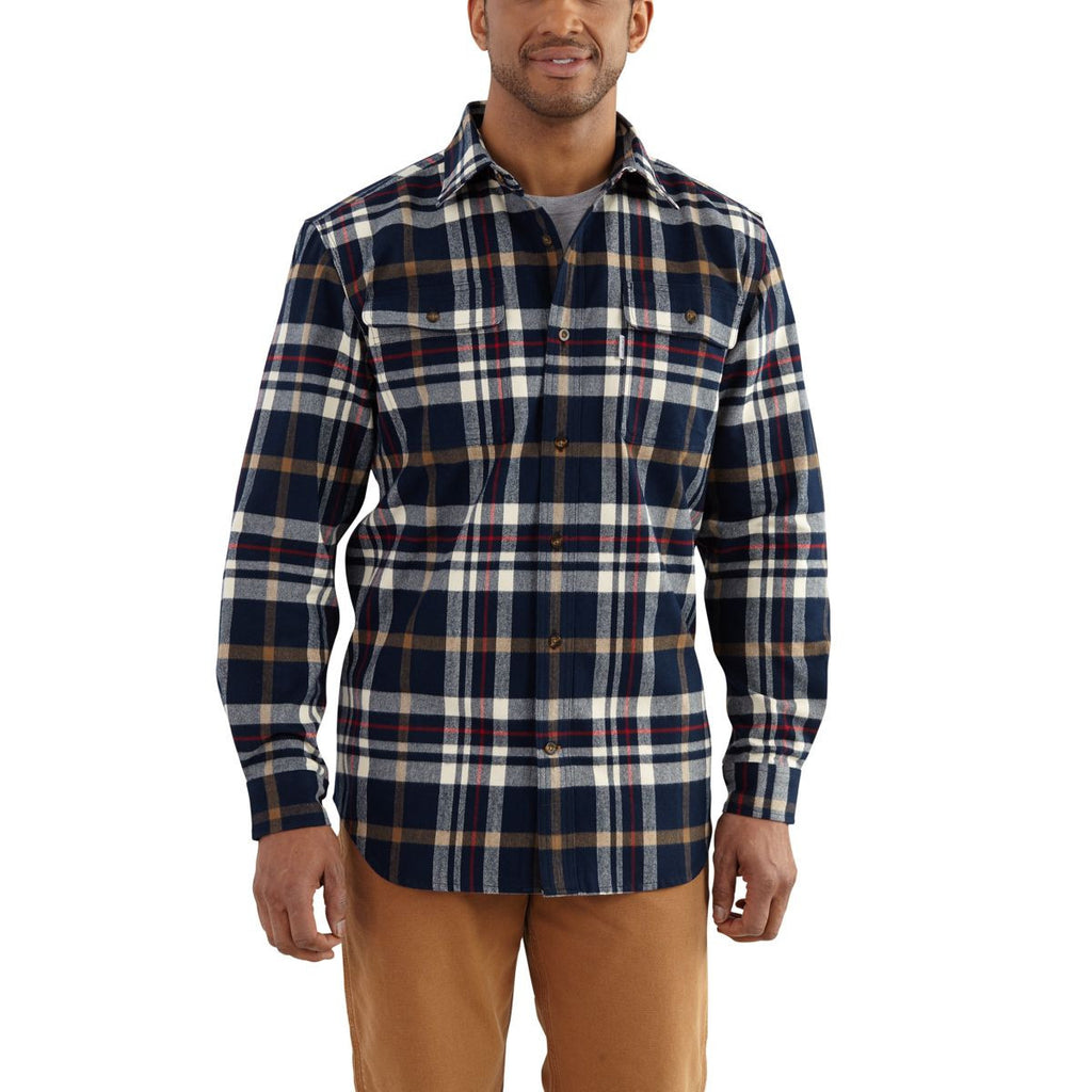 Carhartt Men's Navy Hubbard Classic Plaid Shirt