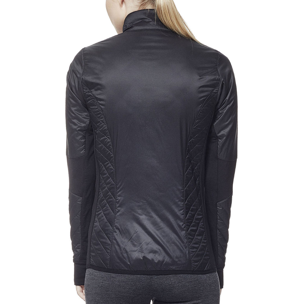 Icebreaker Women's Black MerinoLOFT Helix Long Sleeve Zip