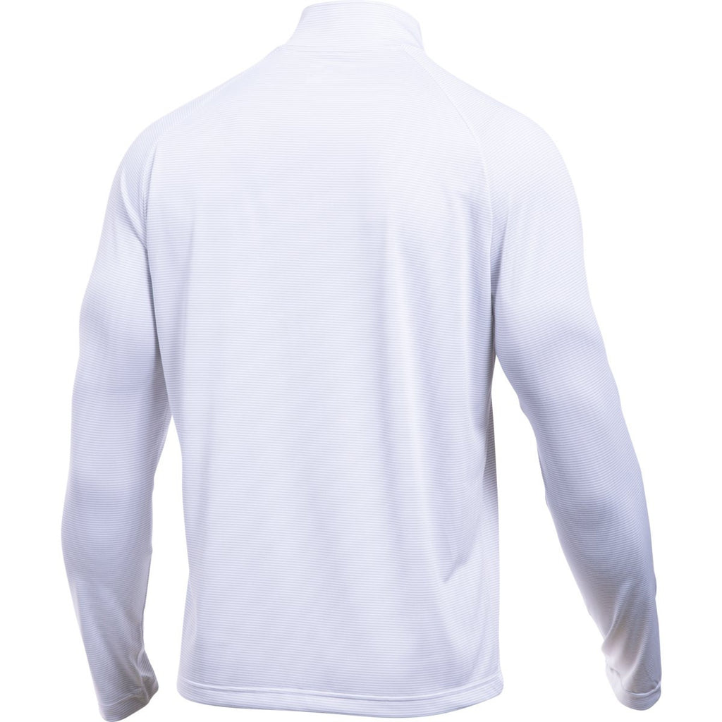 Under Armour Men's White Aluminum Stripe Tech 1/4 Zip