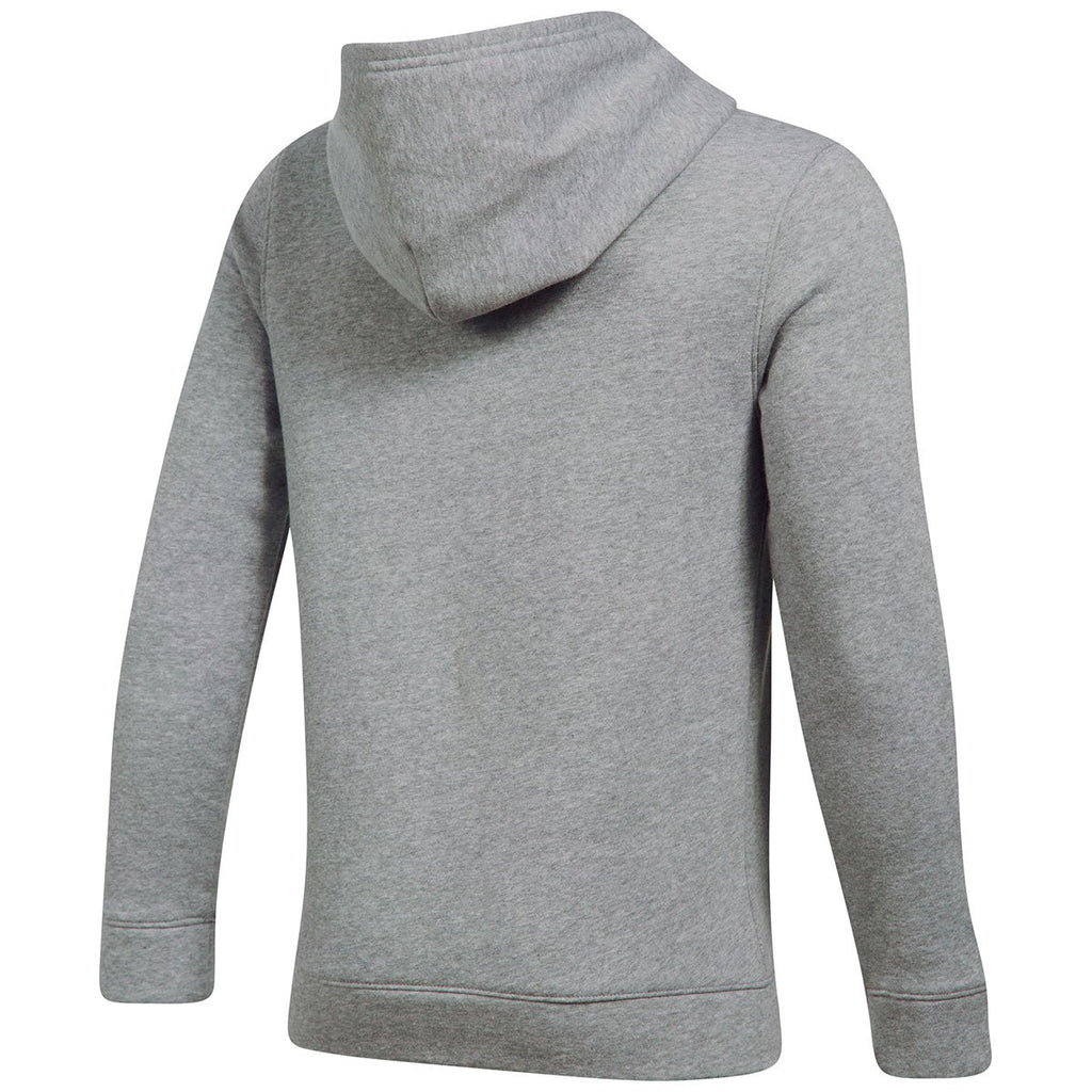 Under Armour Boy's True Grey Heather Hustle Fleece Hoodie