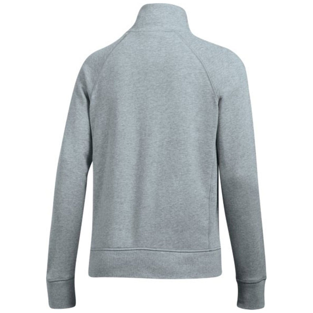 Under Armour Women's True Grey Heather French Terry 1/2 Zip
