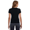 Anvil Women's Black Scoop T-Shirt