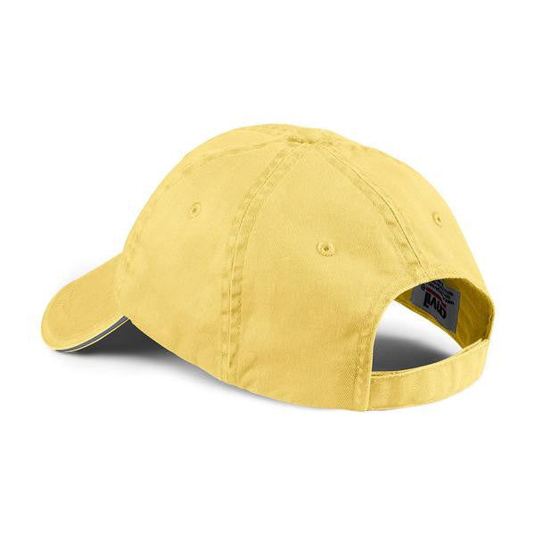 Anvil Dijon Solid Low-Profile Sandwich Trim Pigment-Dyed Twill Cap