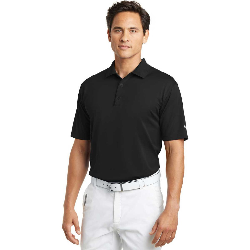 Nike Men's Black Tech Basic Dri-FIT Short Sleeve Polo