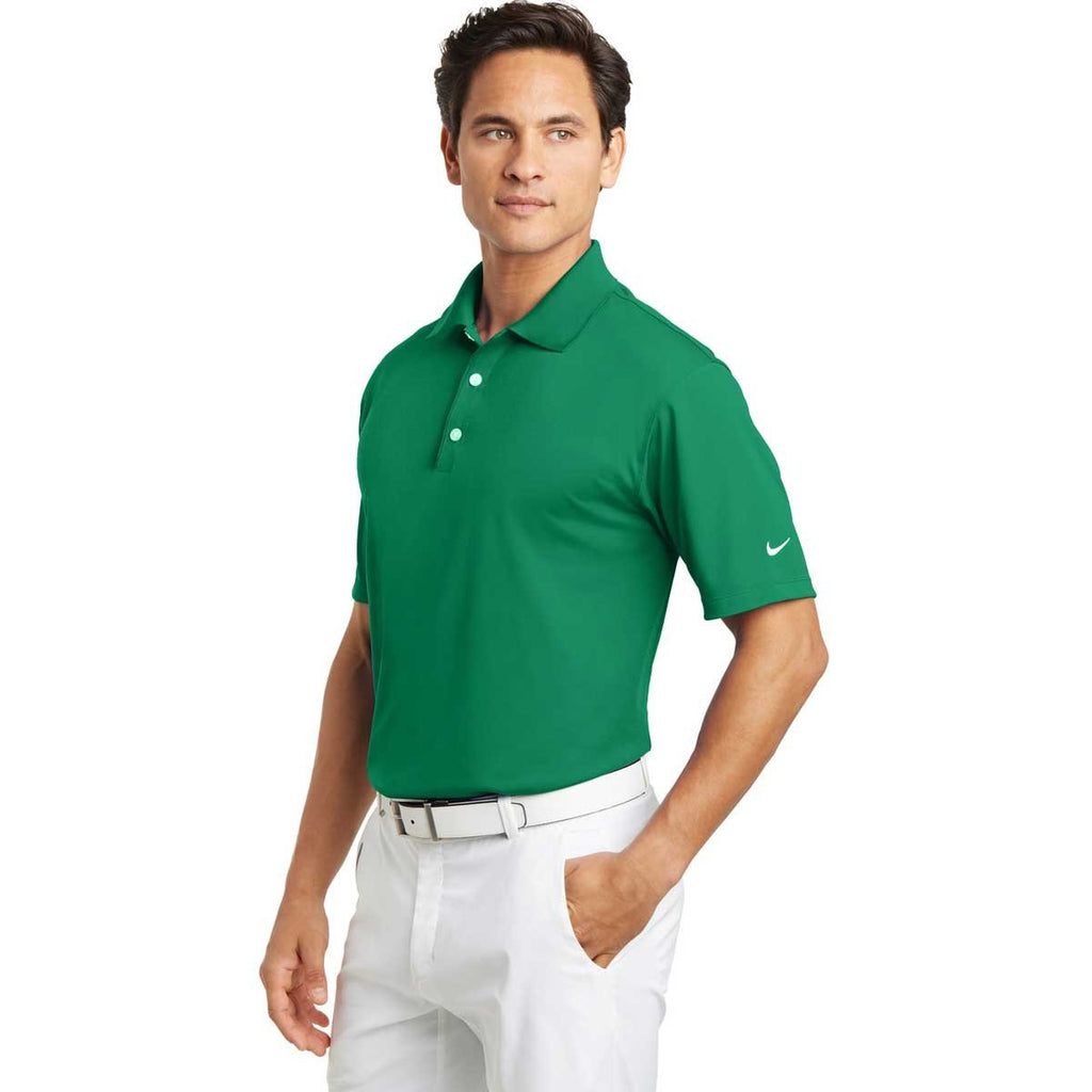 Nike Men's Lucky Green Tech Basic Dri-FIT Short Sleeve Polo