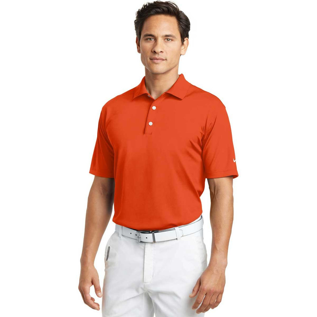 Nike Men's Orange Blaze Basic Dri-FIT Short Sleeve Polo