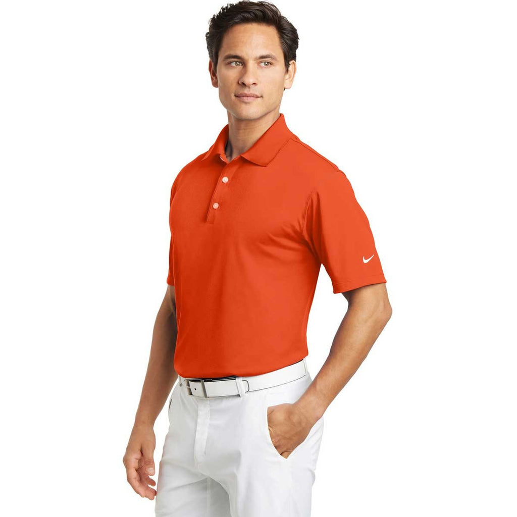Nike Men's Orange Blaze Basic Dri-FIT Short Sleeve Polo