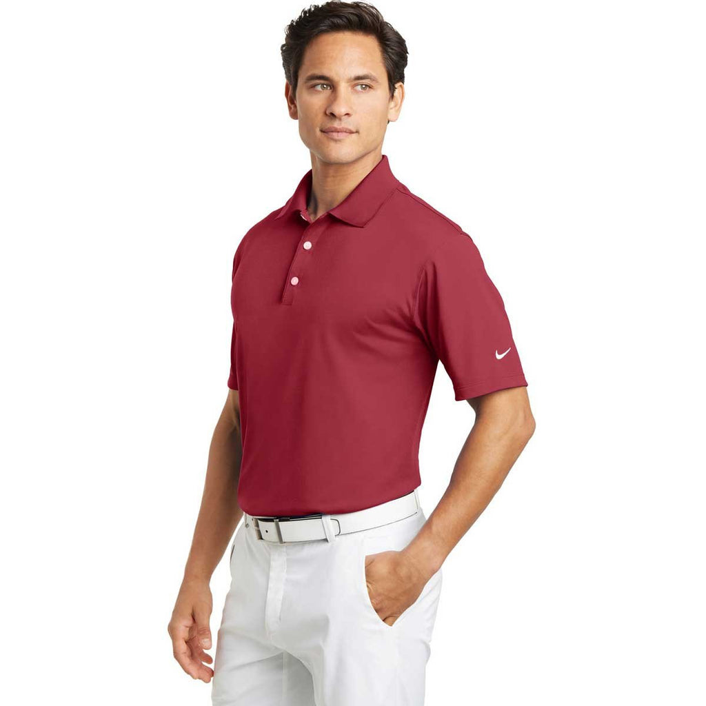 Nike Men's Pro Red Tech Basic Dri-FIT Short Sleeve Polo