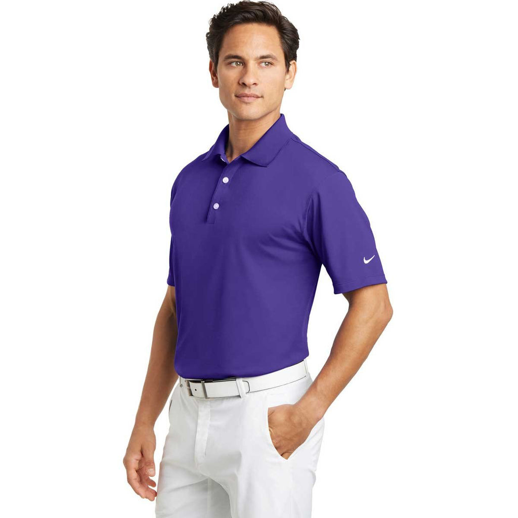 Nike Men's Varsity Purple Tech Basic Dri-FIT Short Sleeve Polo