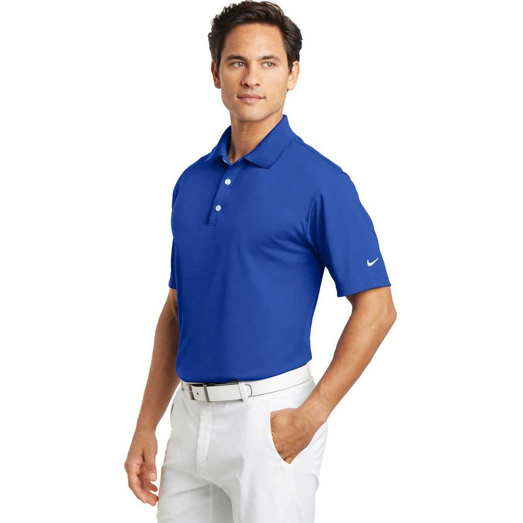 Nike Men's Varsity Royal Tech Basic Dri-FIT Short Sleeve Polo