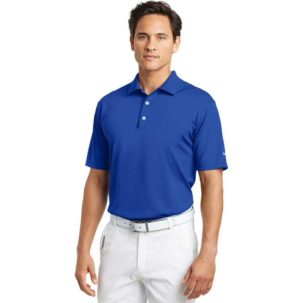 Nike Men's Varsity Royal Tech Basic Dri-FIT Short Sleeve Polo