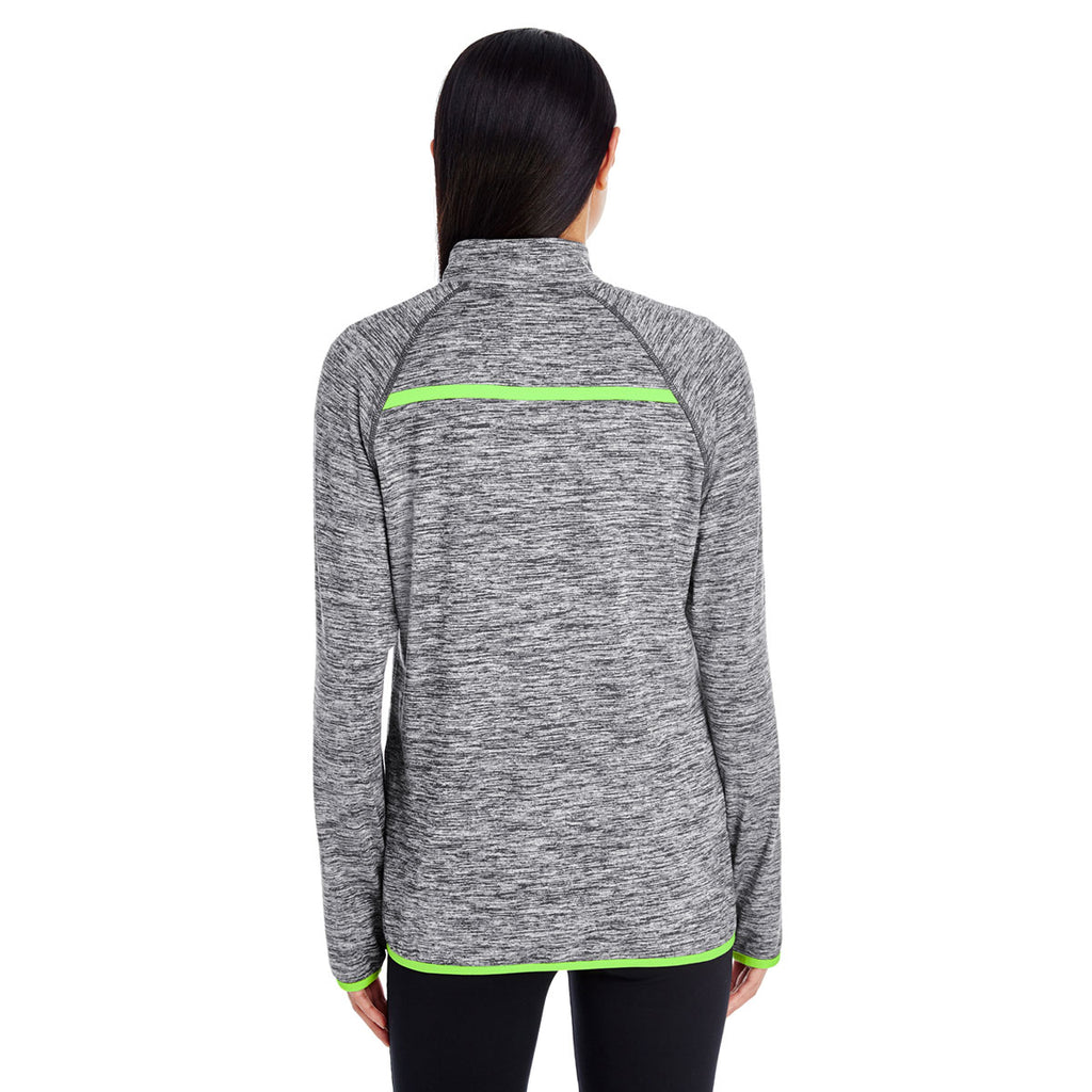 Holloway Women's Carbon Heather/Lime Force Training Top