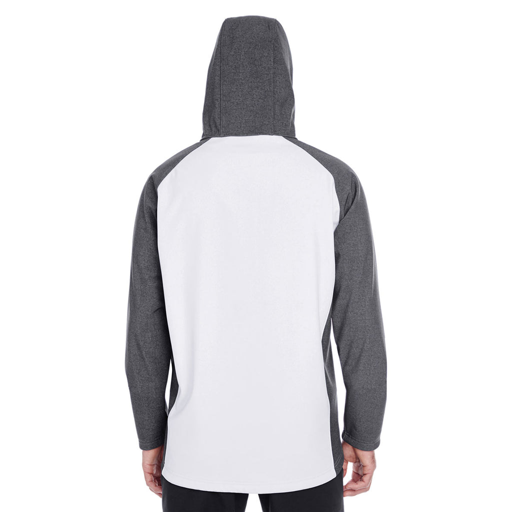 Holloway Men's Carbon Print/White Raider Soft Shell Jacket