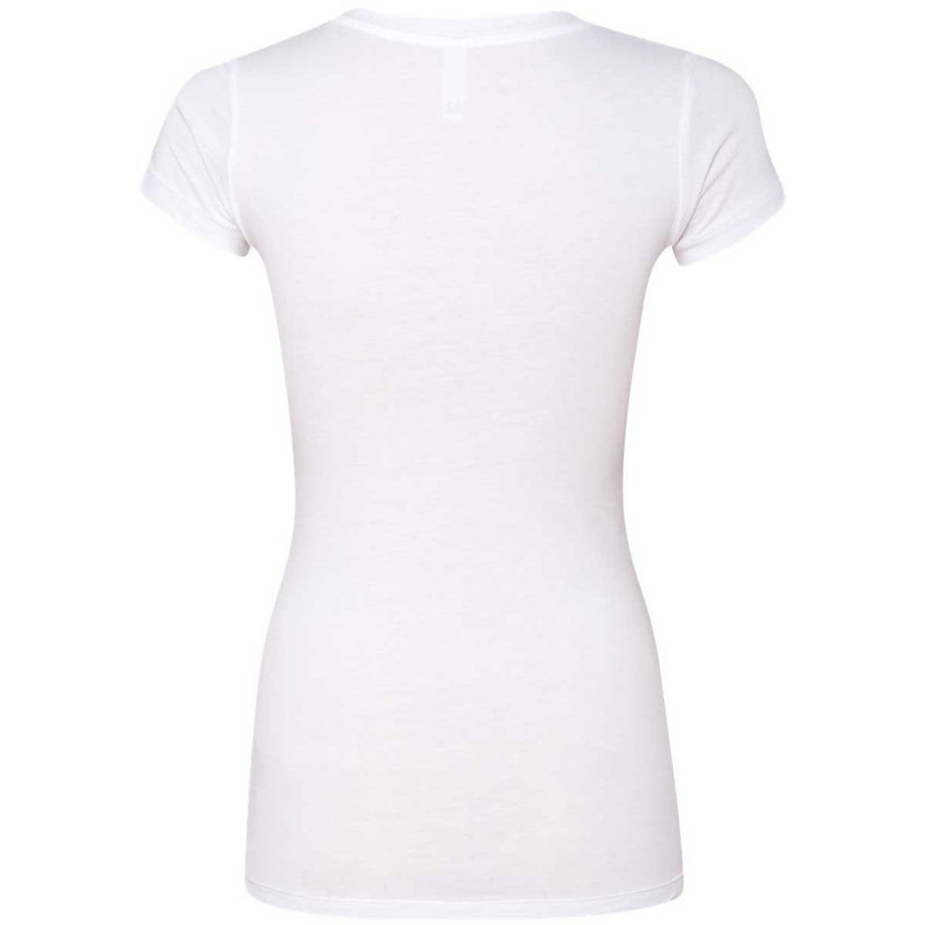 Next Level Women's White Sporty V-Neck Tee