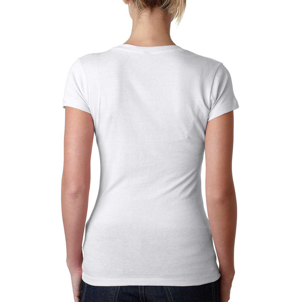 Next Level Women's White Sporty V-Neck Tee