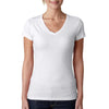 Next Level Women's White Sporty V-Neck Tee