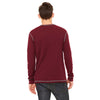 Bella + Canvas Men's Maroon/Silver Thermal Long-Sleeve T-Shirt