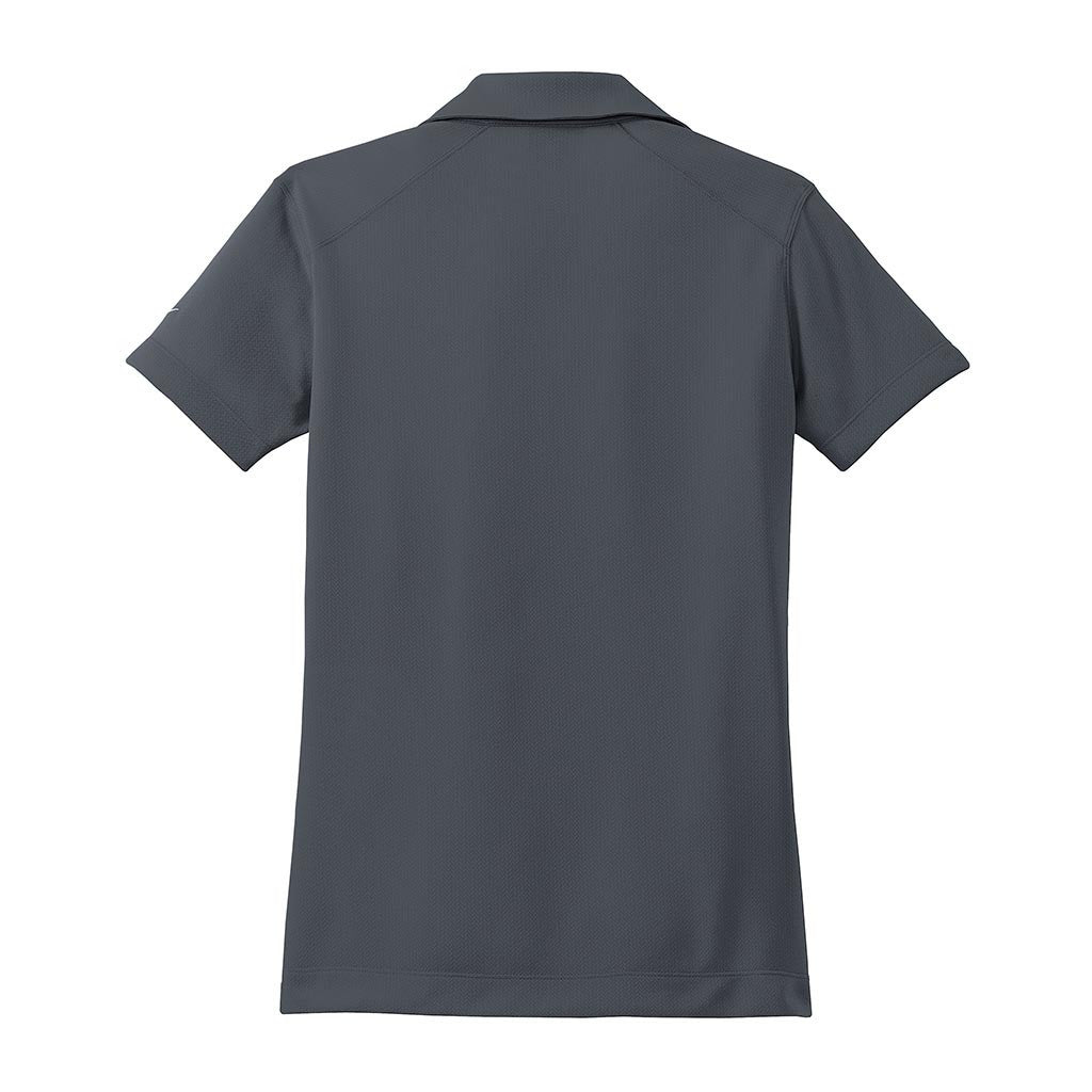Nike Women's Dark Grey Dri-FIT S/S Pebble Texture Polo