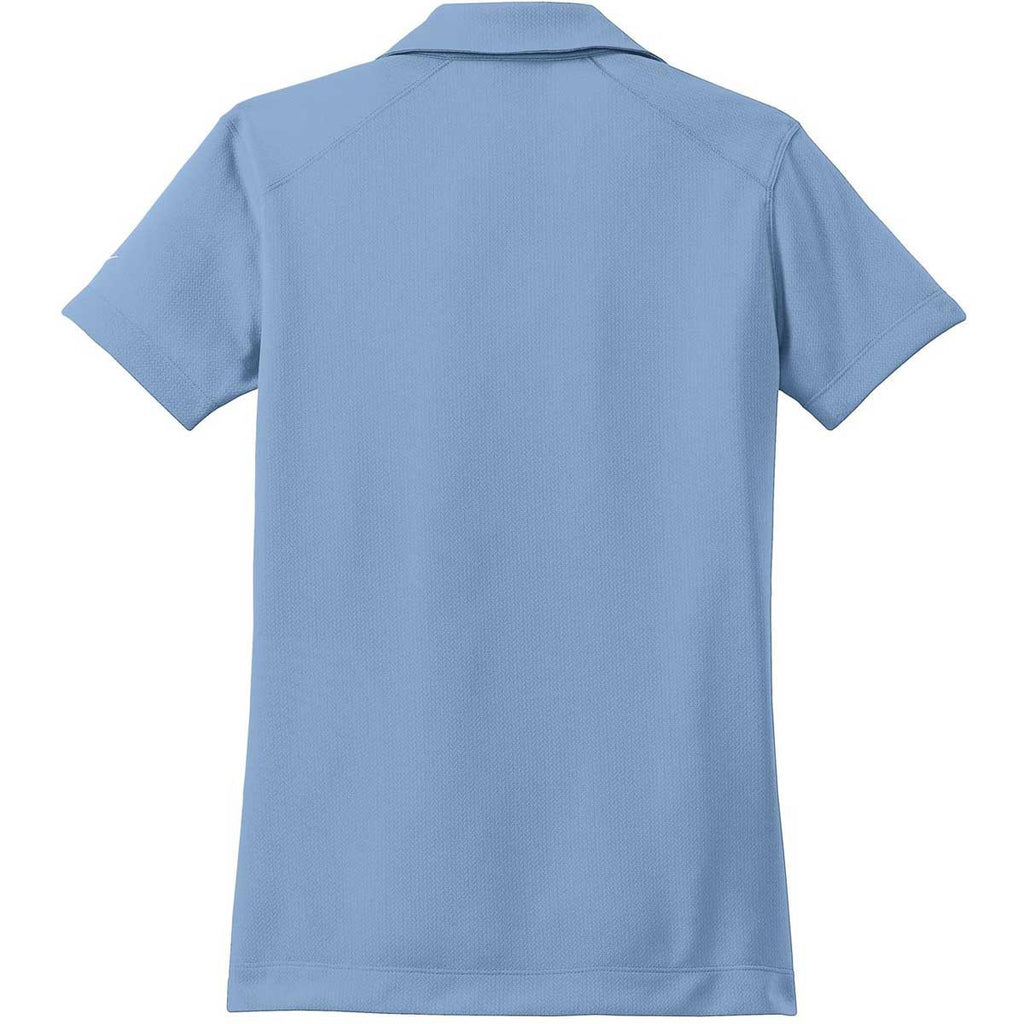 Nike Women's Fair Blue Dri-FIT S/S Pebble Texture Polo