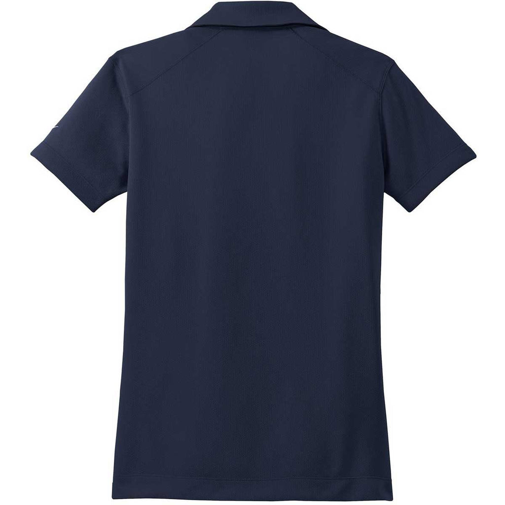 Nike Women's Navy Dri-FIT S/S Pebble Texture Polo