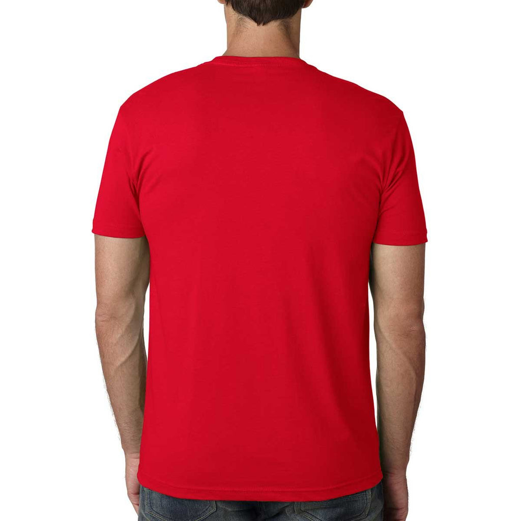 Next Level Men's Red Premium Fitted Short-Sleeve Crew