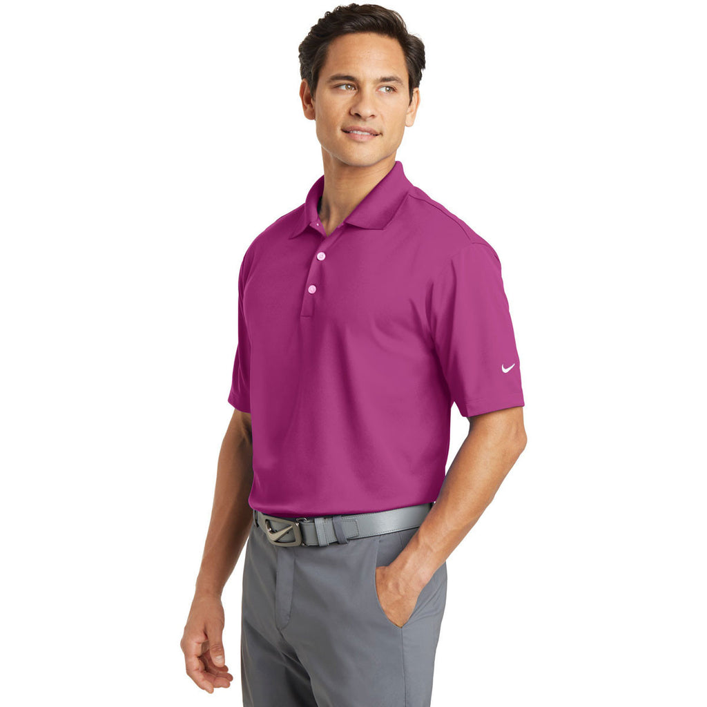 Nike Men's Bright Pink Dri-FIT S/S Micro Pique Polo