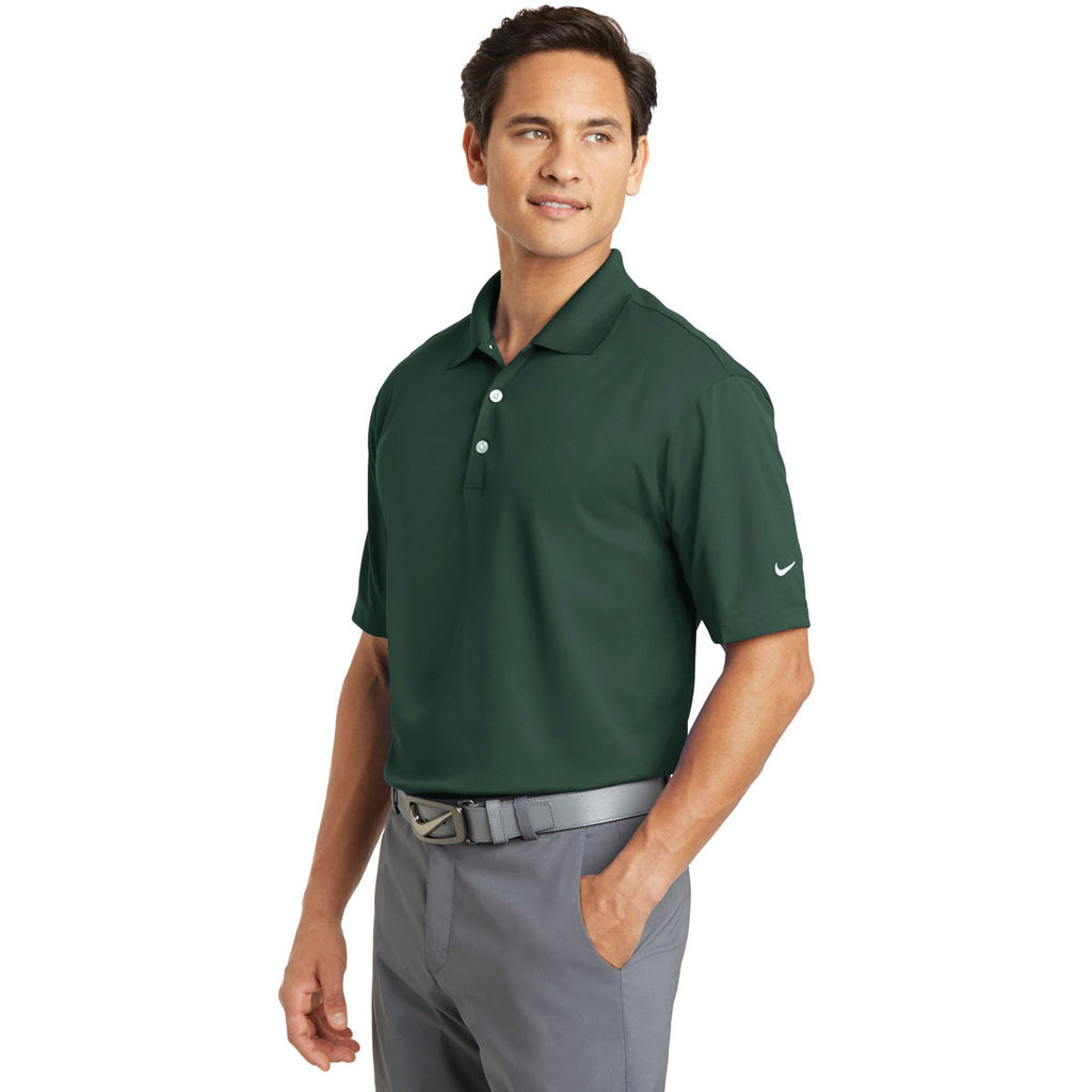 Nike Men's Dark Green Dri-FIT S/S Micro Pique Polo
