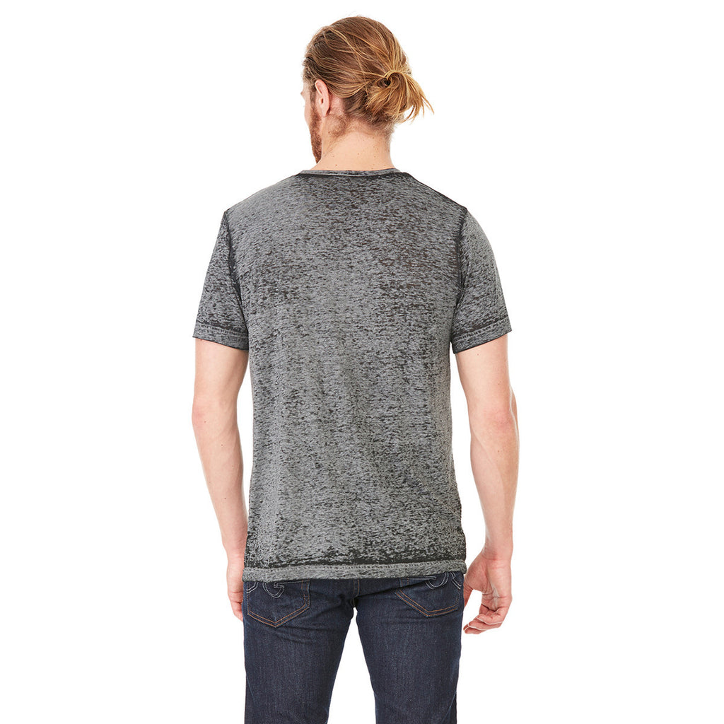Bella + Canvas Unisex Black Acid Wash Poly-Cotton Short-Sleeve T-Shirt