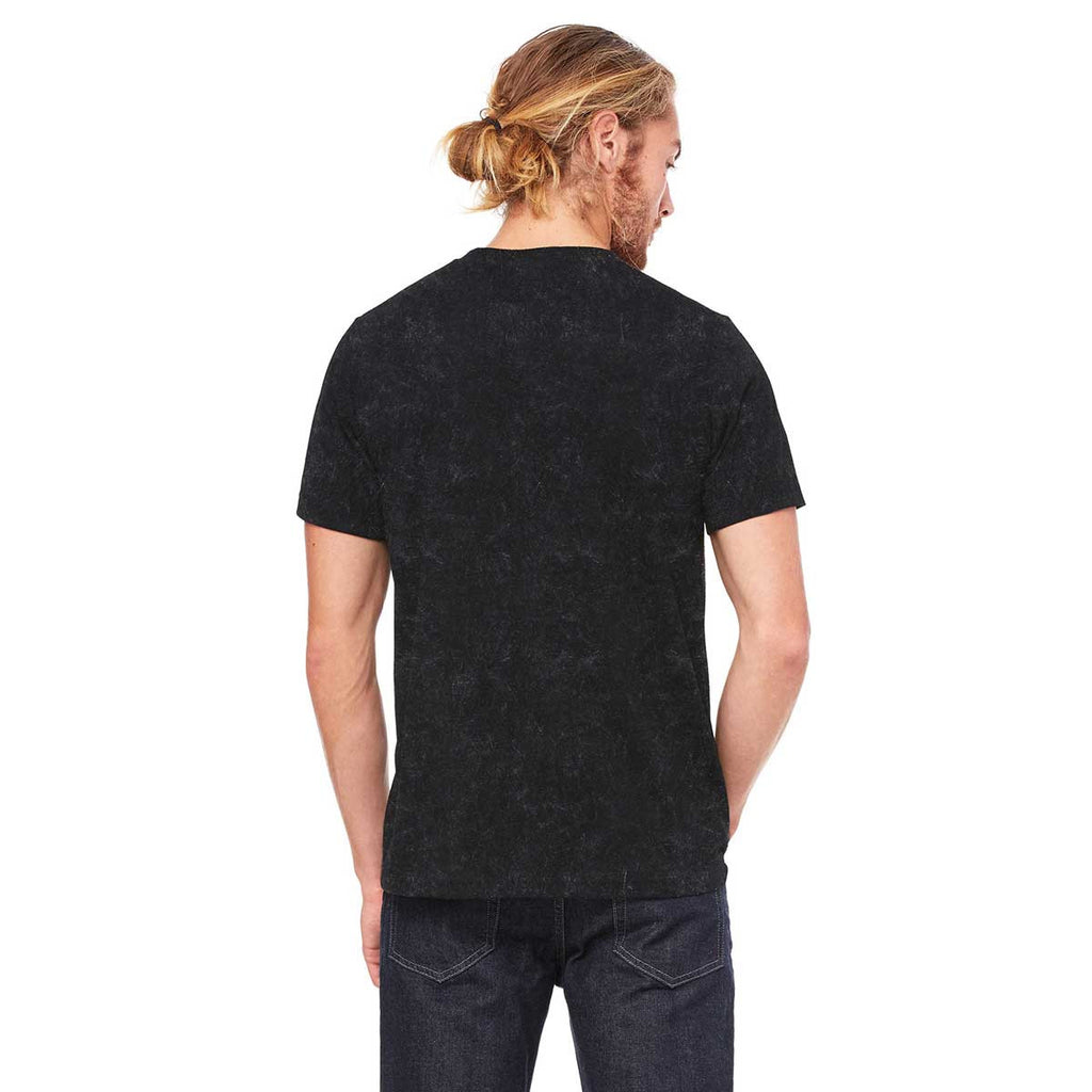 Bella + Canvas Unisex Black Mineral Wash Poly-Cotton Short-Sleeve T-Shirt