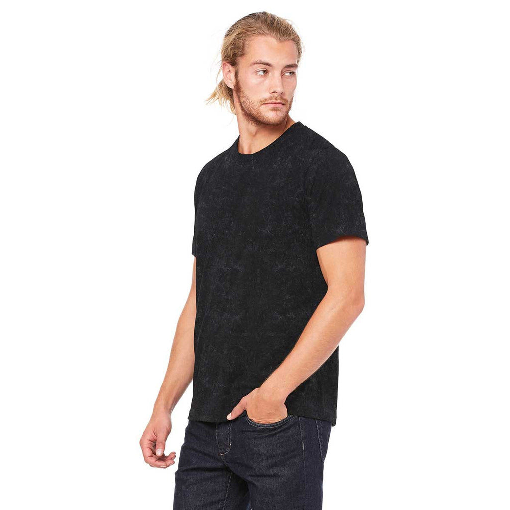Bella + Canvas Unisex Black Mineral Wash Poly-Cotton Short-Sleeve T-Shirt