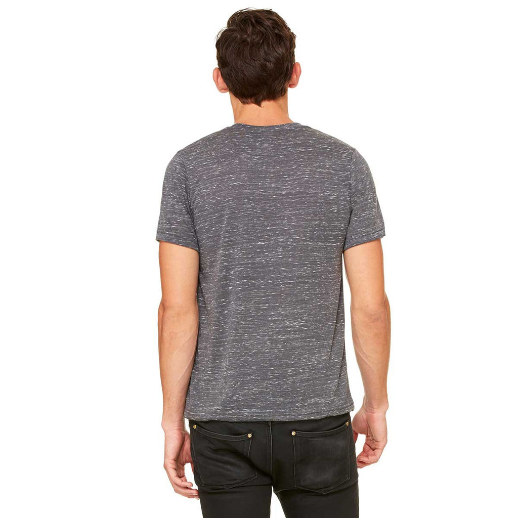 Bella + Canvas Unisex Charcoal Marble Poly-Cotton Short-Sleeve T-Shirt