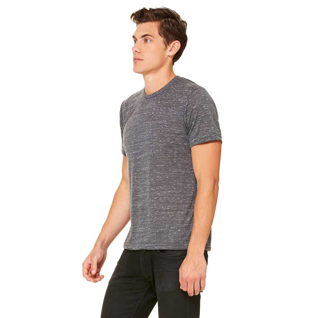 Bella + Canvas Unisex Charcoal Marble Poly-Cotton Short-Sleeve T-Shirt
