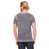 Bella + Canvas Unisex Grey Acid Wash Poly-Cotton Short-Sleeve T-Shirt