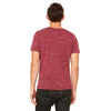 Bella + Canvas Unisex Maroon Marble Poly-Cotton Short-Sleeve T-Shirt