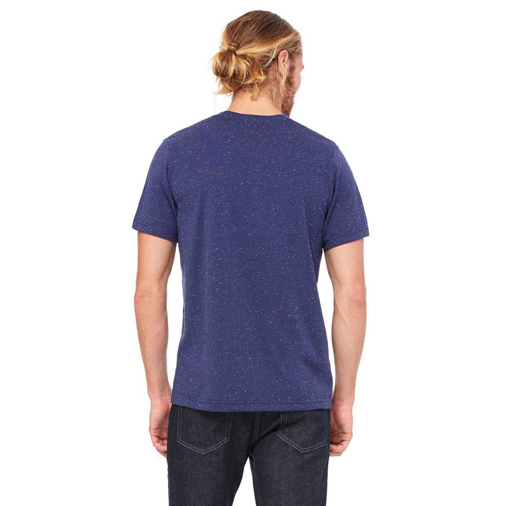 Bella + Canvas Unisex Navy Speckled Poly-Cotton Short-Sleeve T-Shirt
