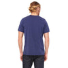 Bella + Canvas Unisex Navy Speckled Poly-Cotton Short-Sleeve T-Shirt