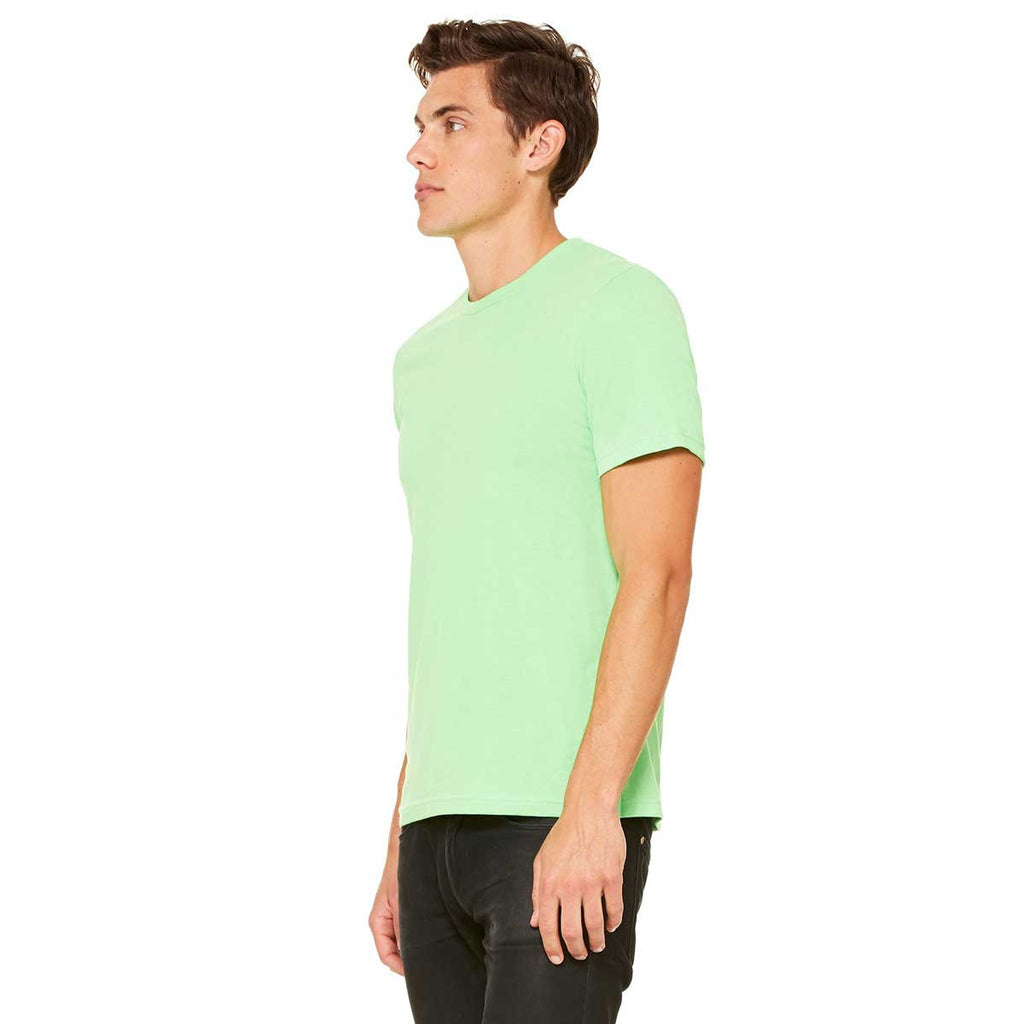 Bella + Canvas Unisex Neon Green Poly-Cotton Short-Sleeve T-Shirt