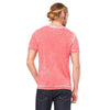 Bella + Canvas Unisex Red Acid Wash Poly-Cotton Short-Sleeve T-Shirt