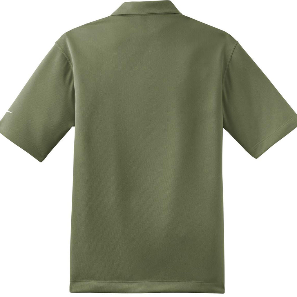 Nike Men's Dark Green Dri-FIT S/S Pebble Texture Polo