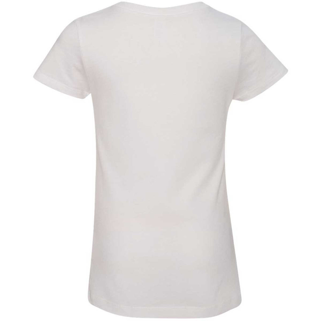 Next Level Girl's White Adorable V-Neck Tee