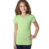 Next Level Girl's Apple Green Adorable CVC V-Neck Tee