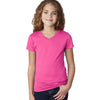 Next Level Girl's Raspberry Adorable CVC V-Neck Tee