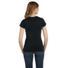 Anvil Women's Black Ringspun Fitted T-Shirt