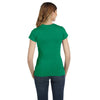 Anvil Women's Heather Green Ringspun Fitted T-Shirt