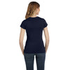 Anvil Women's Navy Ringspun Fitted T-Shirt