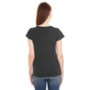 Anvil Women's Heather Dark Grey Lightweight Fitted V-Neck Tee