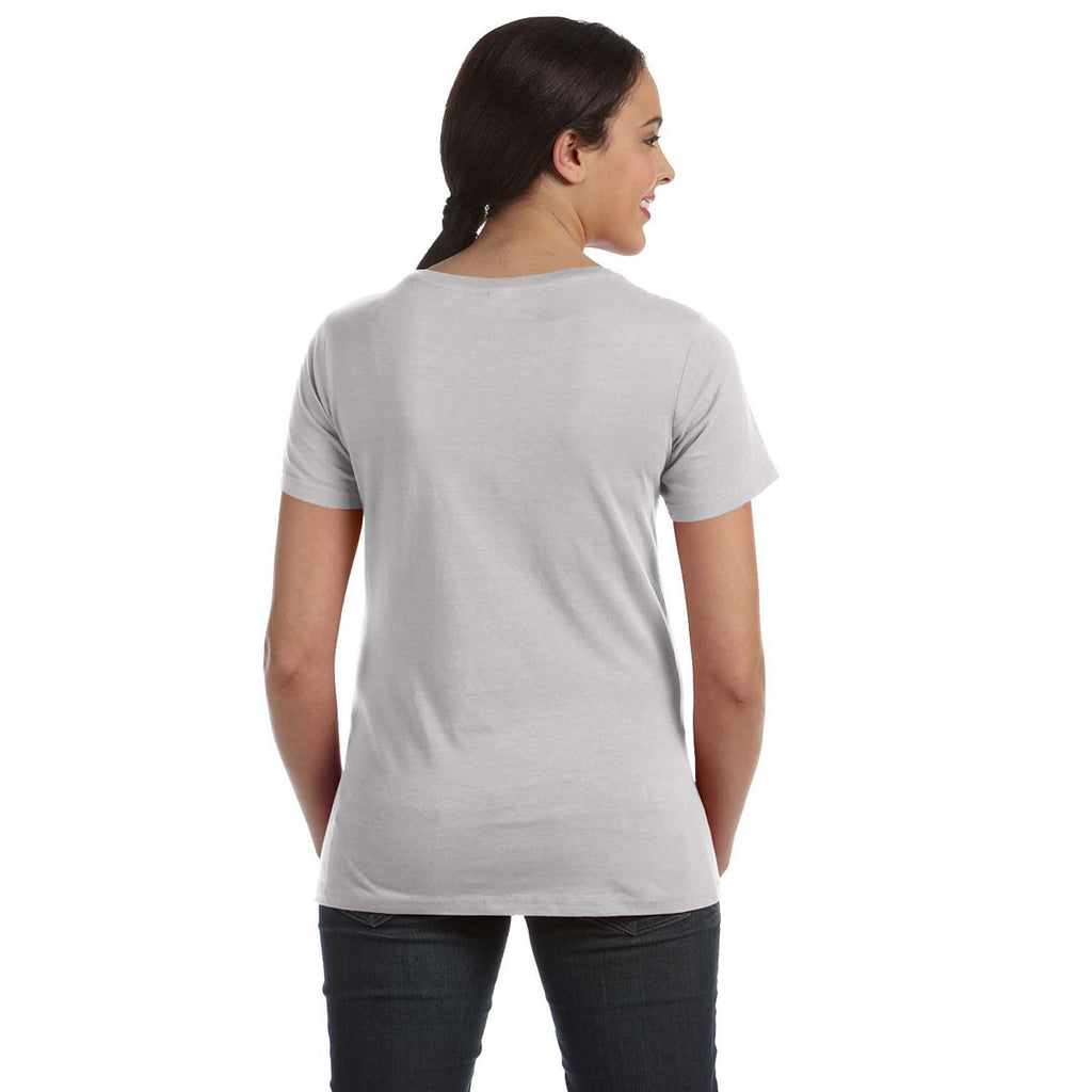 Anvil Women's Silver Ringspun Sheer Featherweight T-Shirt