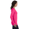 Anvil Women's Hot Pink Ringspun Sheer Long-Sleeve Featherweight T-Shirt
